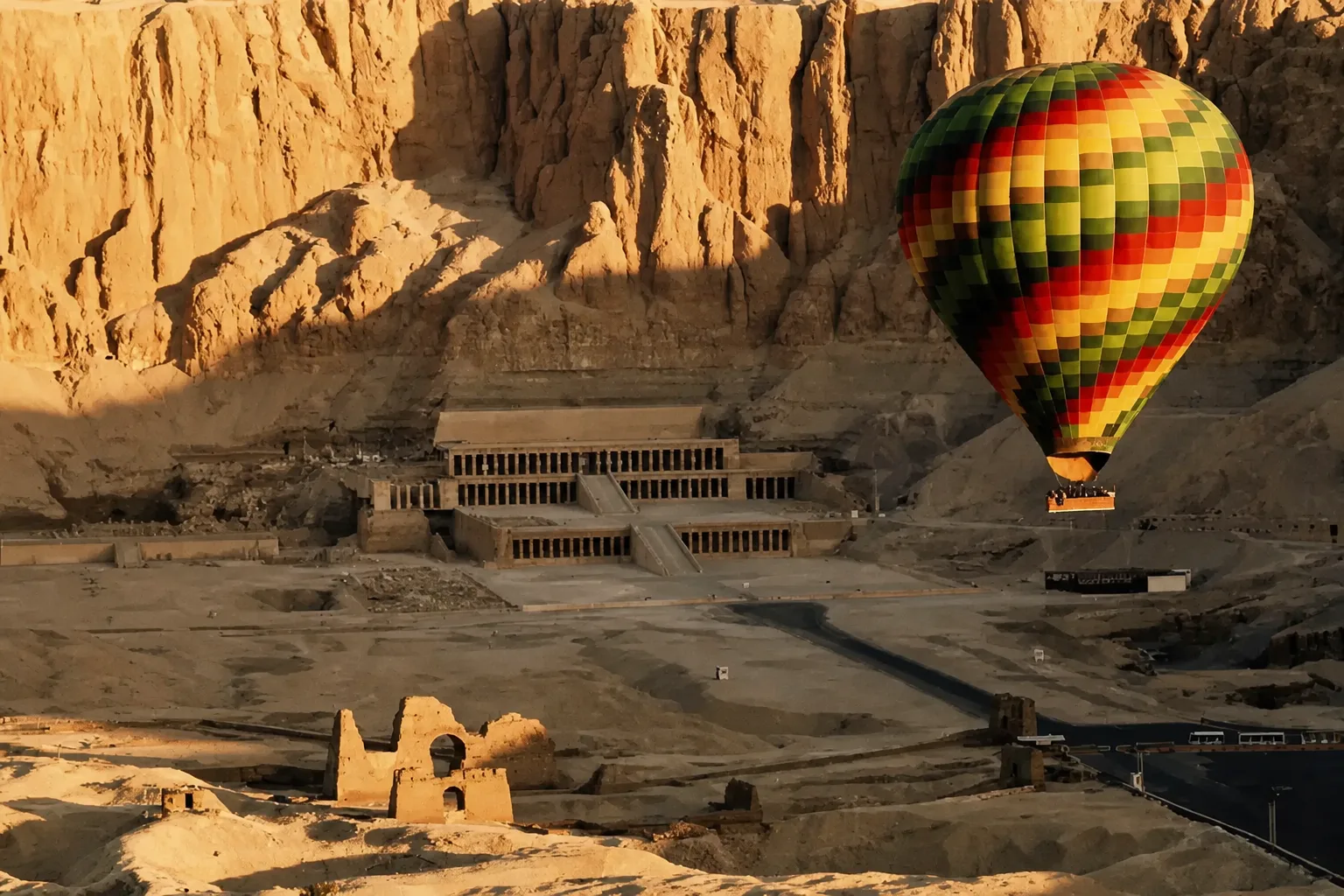 A dawn balloon over the West Bank