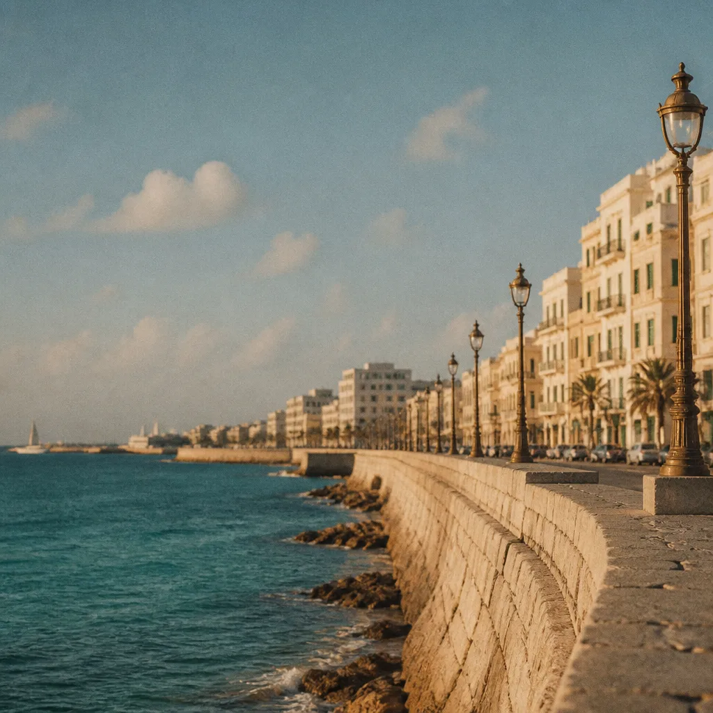 Mediterranean corniche at Alexandria