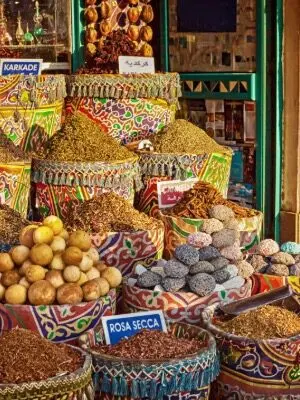 Herb Market Stall in Egypt