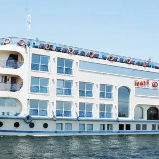 Luxury cruise ship on calm waters