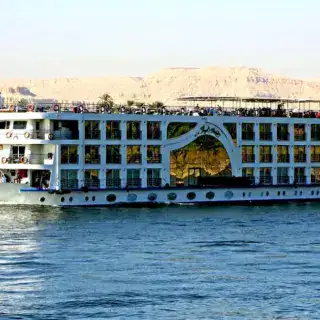 Royal Princess Nile Cruise sailing along the Nile River between Luxor and Aswan