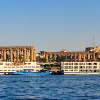 Luxor Temple at sunset during a deluxe Nile Cruise itinerary