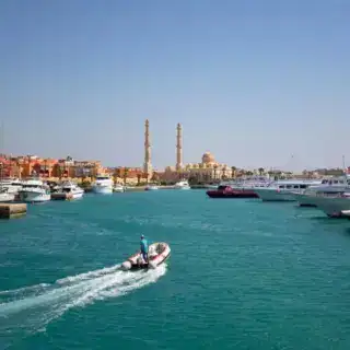 Entrance to the port of Hurghada