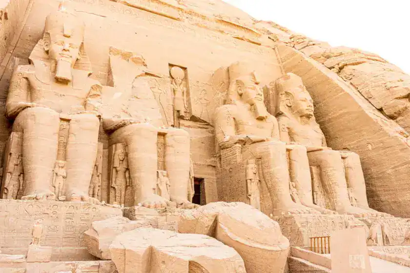Statues at the entrance of the temple of Abu Simbel Ancient Egypt Tours