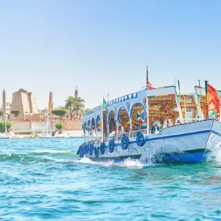 Trip boat on Nile river in Luxor Egypt