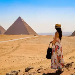Young female in Giza Necropolis, Egypt
