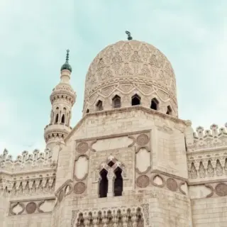 View of Abu al Abbas al Mursi Mosque in Alexandria, Cairo