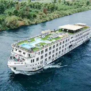 MS Nile Quest Nile Cruise sailing along the Nile River