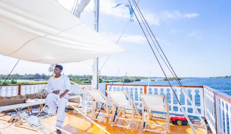 4 Night Dahabiya Itinerary sundeck