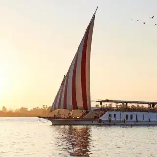 Assouan Dahabiya sailing along the Nile