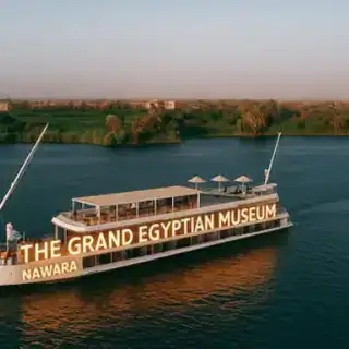 Nawara Dahabiya sailing along the Nile