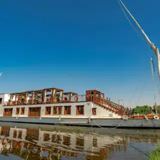 Princess Farida Dahabiya sailing on the Nile