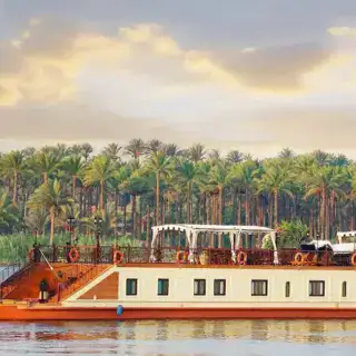 Sonesta Amirat Dahabiya sailing on the Nile