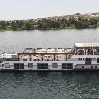Luxury deck of Yakouta Dahabiya sailing the Nile