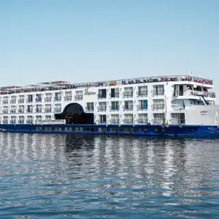 ms-stephanie nile cruise sailing peacefully along the Nile