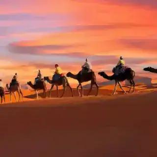 sandboarding sharm el sheikh camel ride through Egyptian desert with scenic dunes